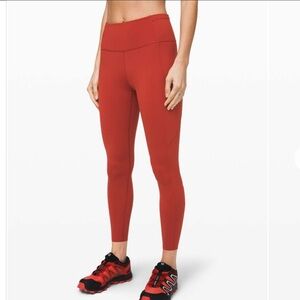 lululemon Fast and Free 7/8 leggings / running tights -Magma